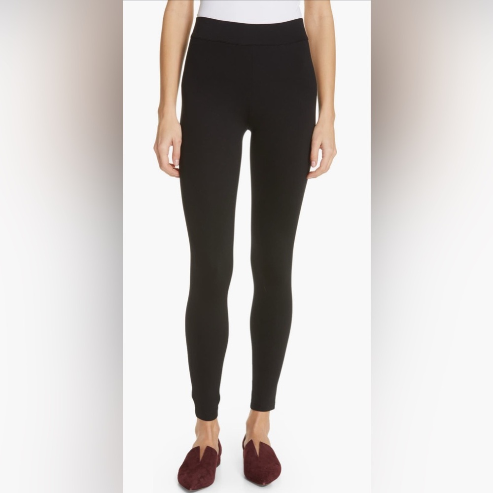 Vince High Rise Black Leggings Cropped 7/8 Length, Smooth Stretch Fabric Small S